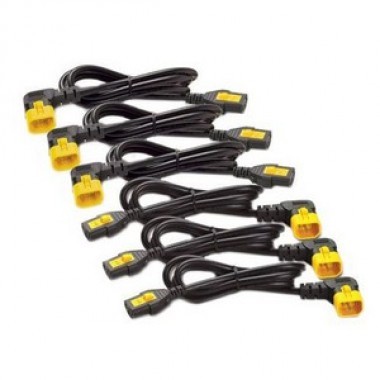 6x1.2-Meter Power Extension Cord Kit Locking C13 to C14 90 Degrees