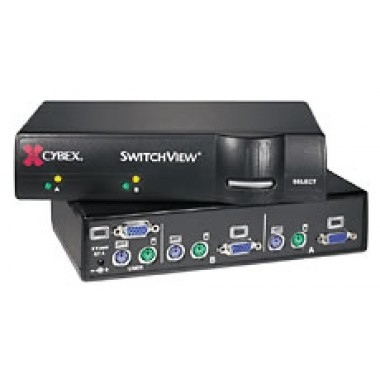 2-Port PS2 Ser Cybex Switchview KVM for PC (no Cables)