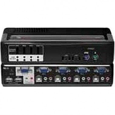 4-Port PS2 USB Switchview MM2 KVM Switch USB 2.0 Hub with Audio