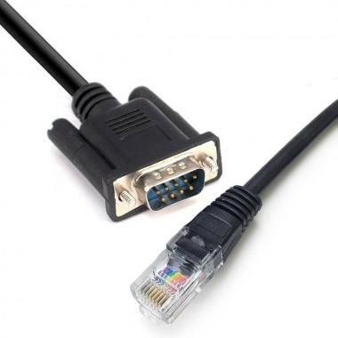 Console Serial Adapter Cable, RJ45 EIA Pinout to DB9 Male Connector