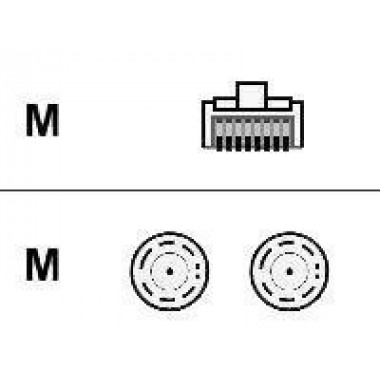 Cisco AS5300 E1 Cable RJ45 to Dual BNC (Unbalanced) Network