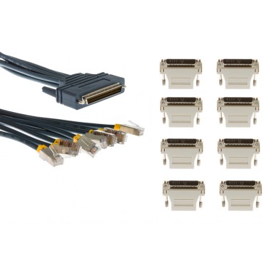 8 Lead Octal Cable and 8 Male DB-25