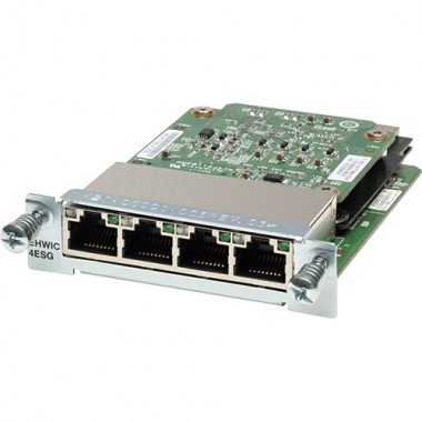 4-Port 10/100/1000 Ethernet Switch Enhanced High-Speed WAN Interface Card