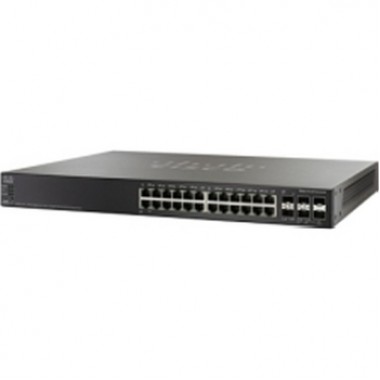 SG500X-24P 24-Port Gigabit PoE with 4-Port 10-Gigabit Stackable Managed Switch Layer 3