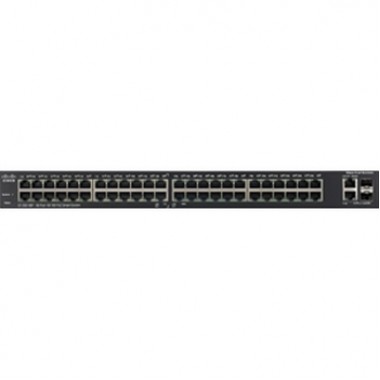 SF200-48P 48-Port 10/100 PoE; 2 Combo Mini-GBIC Ethernet Switch