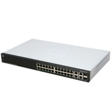 SG300-28 26PORT 10/100/1000 2-Port Combo Mini-GBIC Ethernet Switch