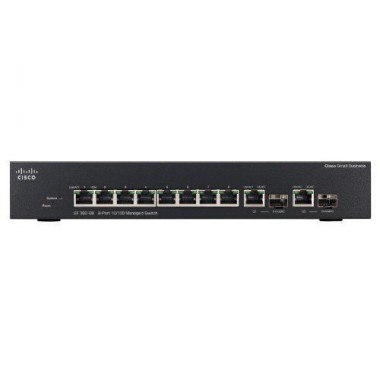 SF302-08MP 8 10/100 Max PoE Ports-2 Combo Mini-GBIC Ports Ethernet Switch