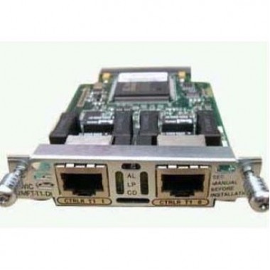 Dual-Port RJ-48 Multiflex Trunk-T1 Voice/WAN Interface Card with Drop and Insert