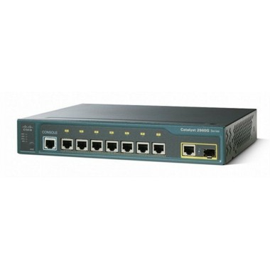 Catalyst Managed Switch (2900 / 2960G Series), 7x 10/100 Fast Ethernet Ports, 1x Dual Purpose Port