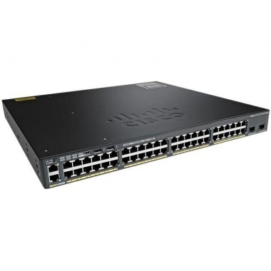 Catalyst 2960-x 48-Port Managed Switch GbE PoE 370W 2x10GbE SFP+ LAN Base