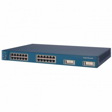 Catalyst 3550 Ethernet Switch 24-Port 10/100 + 2 GBIC Ports, DC Power Supply, Network Switch