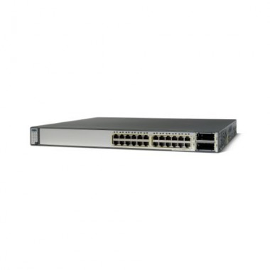 Catalyst 3750E-24TD Stackable Ethernet Switch 24-Port 10/100/1000+-2 10-Gigabit Ethernet X2 DC