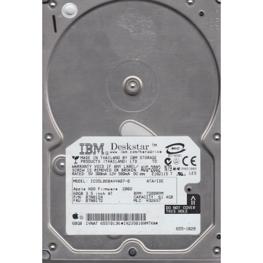 Deskstar 60GB IDE ATA100 7200RPM 3.5-Inch x 1-Inch 40p 100MB/s HDD Hard Drive