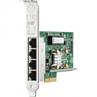 Ethernet 1GB 4-port 331T Adapter - Has four 10/100/1000BASE-T RJ45 Ports and 4MB Integrated buffer Memory - Requires one x4 (Gen2) PCI Express Slot (compatible with x8 and x16 PCI Express Slots) - Requires CAT5 or better twisted-pair