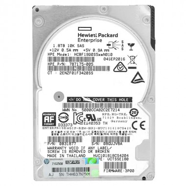 3PAR 1.8TB SAS Hard Disk Drive - 10, 00 RPM, 12 Gb/s transfer rate, 2.5-inch SFF HDD