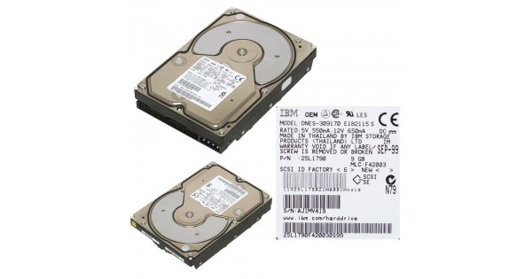 IBM 25L1790 9.1GB 7200RPM 50-Pin SCSI Narrow Hard Disk Drive