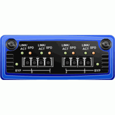 4-Port 1 gigE SX Fiber Interface Card with Bypass 1000Base-SX I/O Module