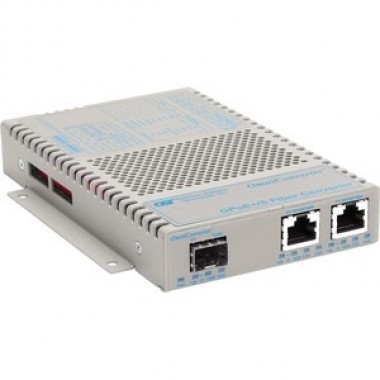 OmniConverter Gpoe+/s 100/1000Base-X 10/100/1000T RJ45 SFP 240ac Wide