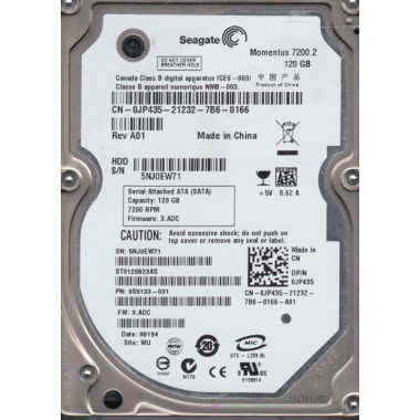 Momentus 7200.2 120 GB, Internal, 7200 RPM, 2.5 Hard Drive