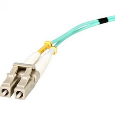 2-Meter Fiber Cable LC/LC 50/125 Duplex 10Gb Aqua Multimode Lszh