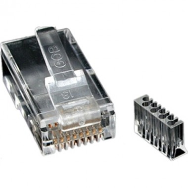 50-Pack RJ45 Solid Wire Modular Plug Cat6