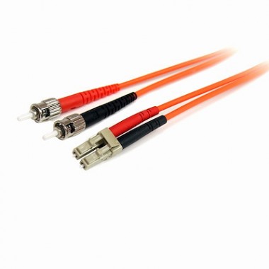 2-Meter Duplex Fiber LC/ST Multimode 62.5/125 Patch Cable