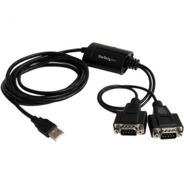 6-Foot 2-Port FTDI Chipset - USB to Serial RS232 M/M Adapter Cable