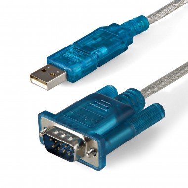 USB to Serial Adapter Cable 3-Foot USB M to DB9 RS232 M