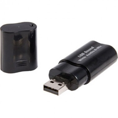 Stereo Audio USB External Sound Card Adapter for PC or Laptop