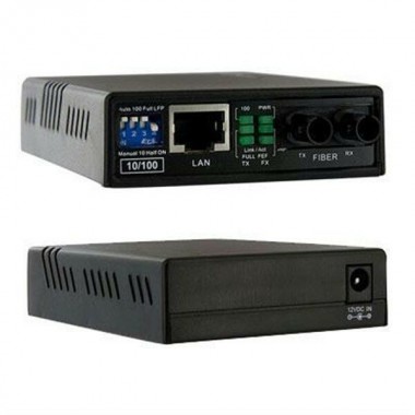 10/100 Fiber to Multi Mode Ethernet Media Converter ST 2km