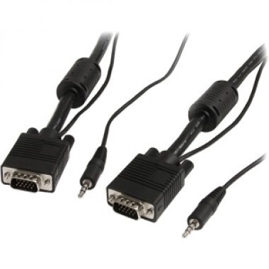 30-Foot M/M Coax High Res Monitor VGA Cable with Audio