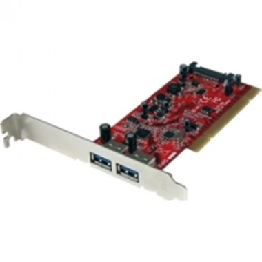 2-Port PCI Superspeed USB 3.0 Controller Card with SATA Power