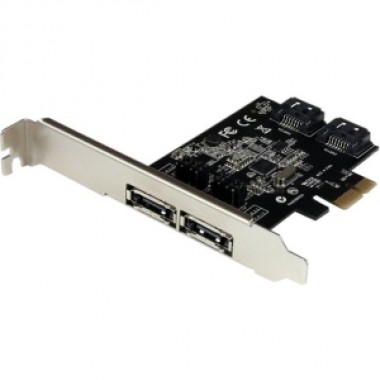 2-Port PCIe SATA 6Gbps eSATA Controller Card - Dual Port PCIe SATA III Card - 2 Int/2 Ext