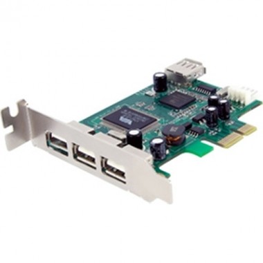 4-Port Low Profile PCIe USB 2.0 Adapter Card