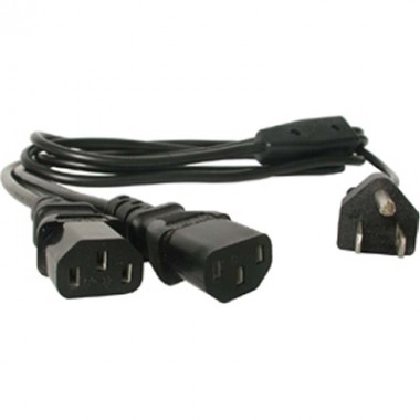 6-Foot IBM Power Y Splitter Cable for PC Devices 2xc13 NEMA 5-15