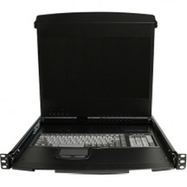 1U 17-Inch Dual Rail RackMount Widescreen LCD KVM Console HD 1080p