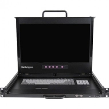 1U 17-Inch HD 1920x1080 Dual Rail LCD Rack Console