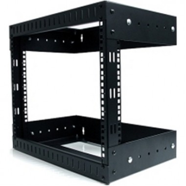 8U Open Frame Wall Mount Equipment Rack Adjustable Depth