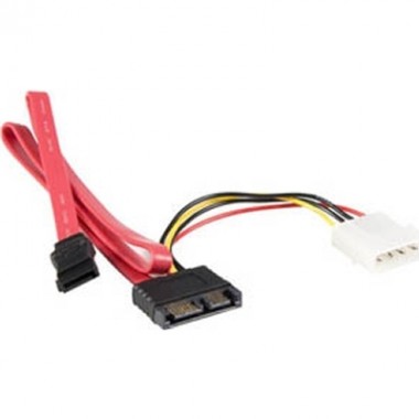 20-Inch SlimLine SATA Male to SATA with Lp4 Cable Adapter