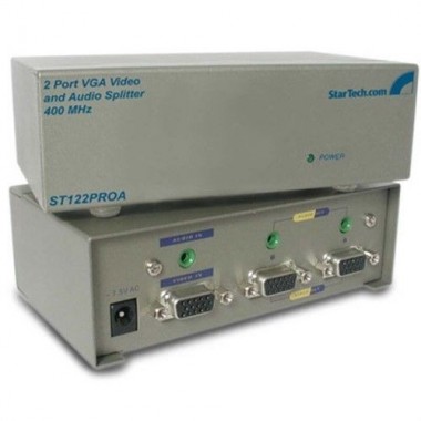 2-Port VGA Splitter with Audio Monitor Video Splitter 2048x1536