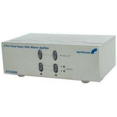 2-Port High Resolution Matrix Video Splitter VGA Input Dual