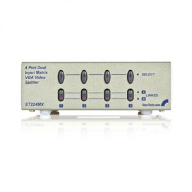 4-Port Matrix High Resolution Matrix Splitter VGA Input Dual