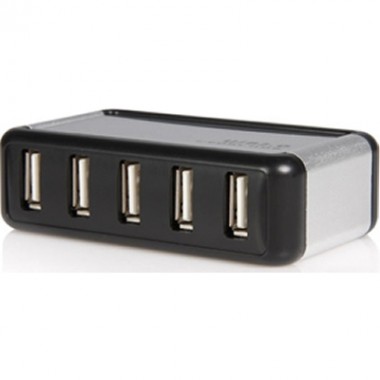 4-Port USB 2.0 Hub Black Powered USB Hub