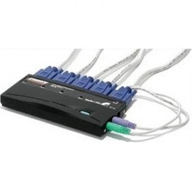 4-Port PS2 KVM Switch PS2 KVM Switch Kit with Cables