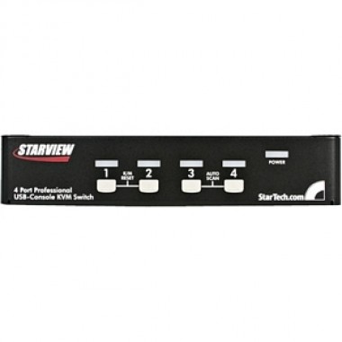 4-Port 1U Rackmount USB PS/2 KVM Switch with OSD