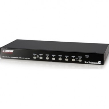 8-Port USB KVM Switch 1U RackMount with Audio Cables