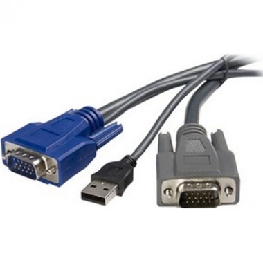 6-Foot USB VGA Ultra Thin 2-in-one KVM Switch Cable