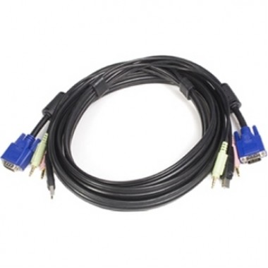 10-Foot 4-in-1 USB-VGA Audio and Microphone KVM Switch Cable