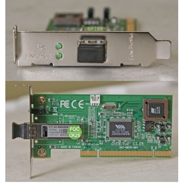 100Base-FX Network Interface Card 1300nm MM LC 2km with Low Profile Bracket and Boot ROM