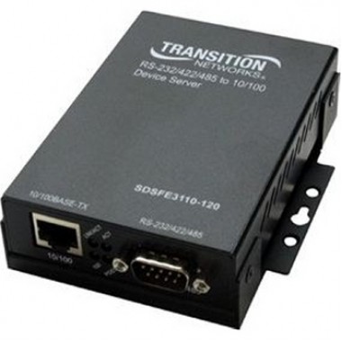 RS232 to FE Device Server Db-9-100Base-TX (RJ-45) 100m